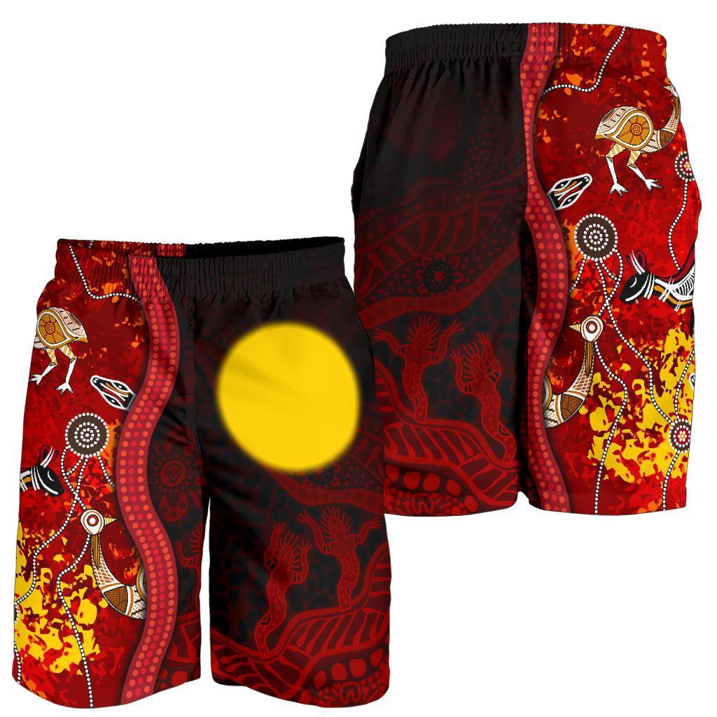 aboriginal-mens-shorts-red-indigenous-flag