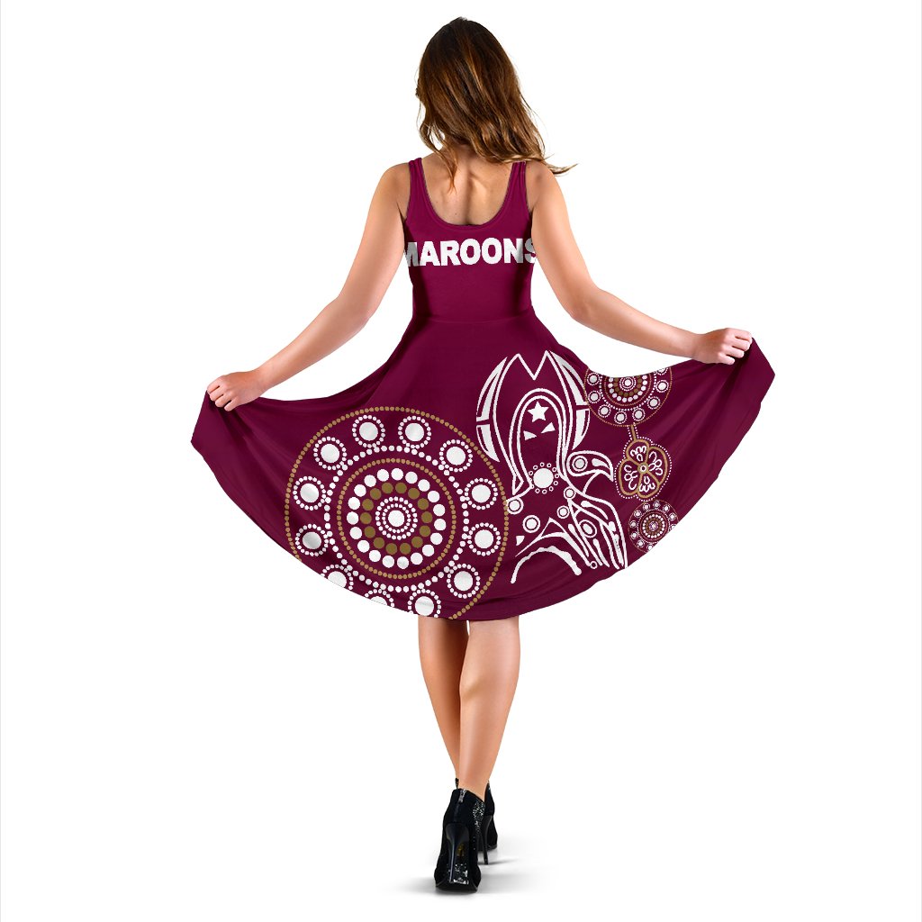 Queensland Women's Dress Maroons Simple Indigenous - Vibe Hoodie