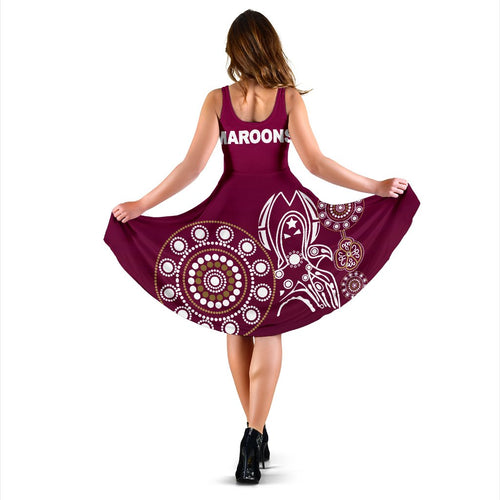 Queensland Women's Dress Maroons Simple Indigenous - Vibe Hoodie
