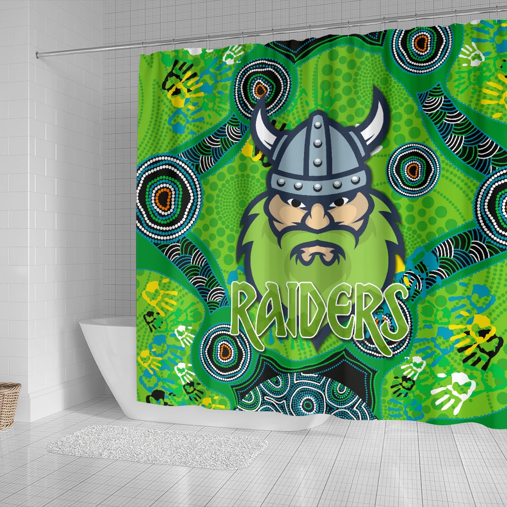canberra-shower-curtain-raiders-viking-indigenous