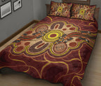 aboriginal-quilt-bed-set-indigenous-lizard-dot-painting-art