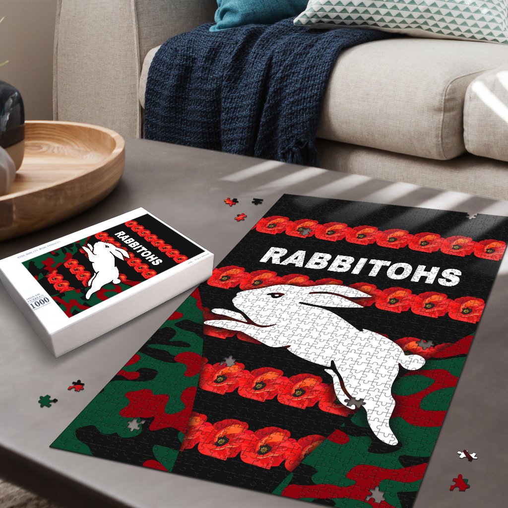 south-sydney-rabbitohs-premium-wood-jigsaw-puzzle-anzac-day-poppy-flower-vibes