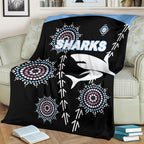 cronulla-premium-blanket-sharks-simple-indigenous-black