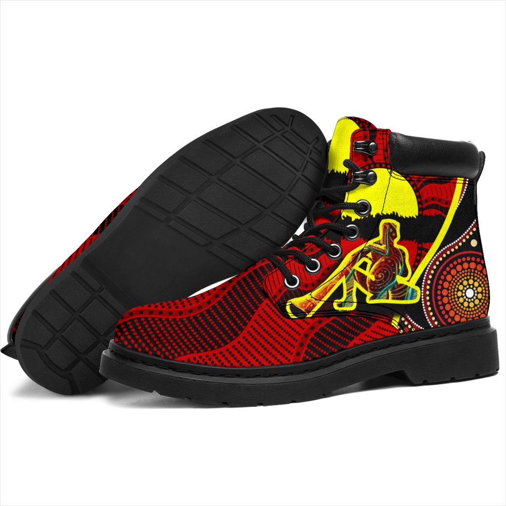 all-season-boots-australia-aboriginal-dots-with-didgeridoo