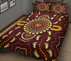 aboriginal-quilt-bed-set-indigenous-circle-footprint