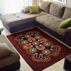 aboriginal-area-rug-aboriginal-dot-painting-flowers-style