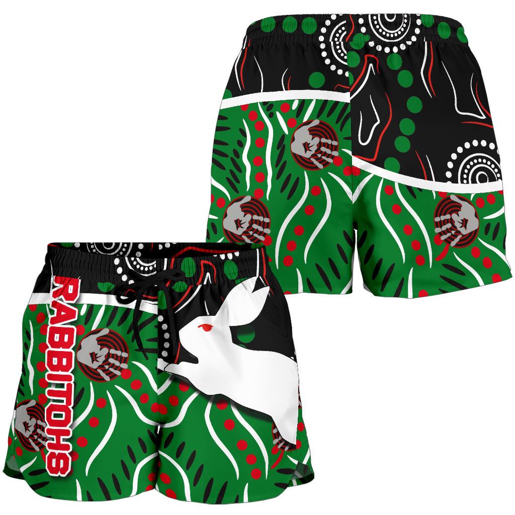 Rabbitohs All Over Print Women's Shorts Aboriginal - Vibe Hoodie