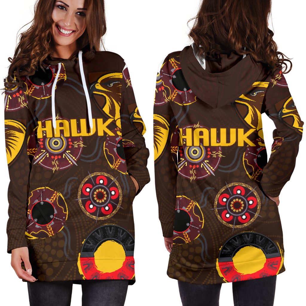 hawthorn-womens-hoodie-dress-hawks-indigenous-brown