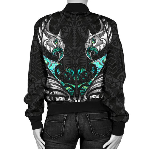new-zealand-bomber-jacket-for-women-manaia-paua-fern-wing-white