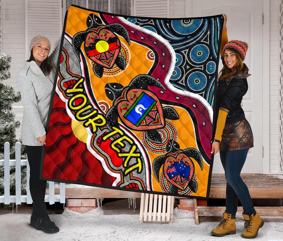 custom-1saustralia-premium-quilt-australia-aboriginal-dots-with-turtle-and-naidoc-flags