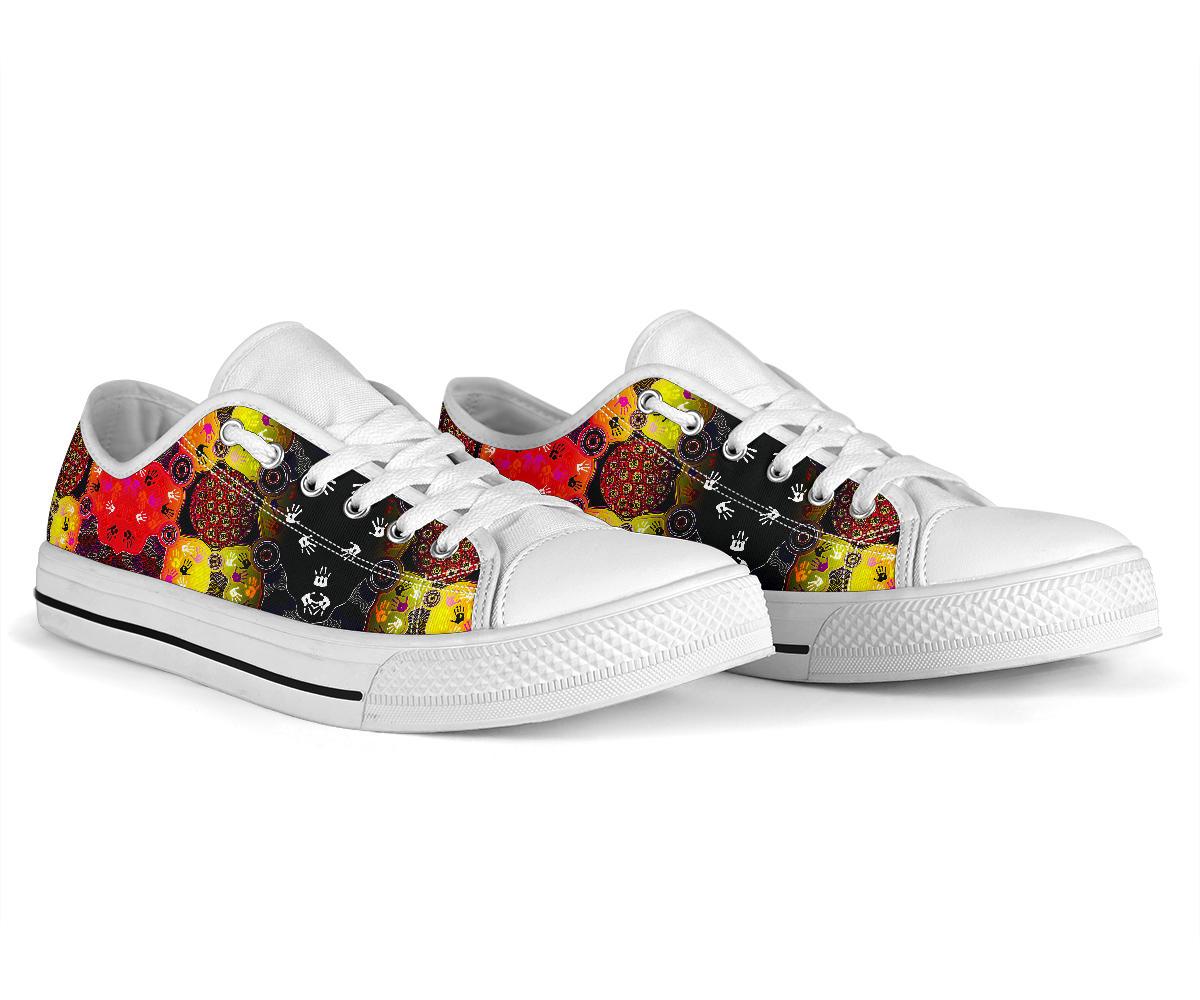 aboriginal-low-top-shoes-indigenous-circle-dot-painting-hand-art
