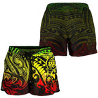 New Zealand All Over Print Women's Shorts, Maori Polynesian Tattoo Reggage - Vibe Hoodie