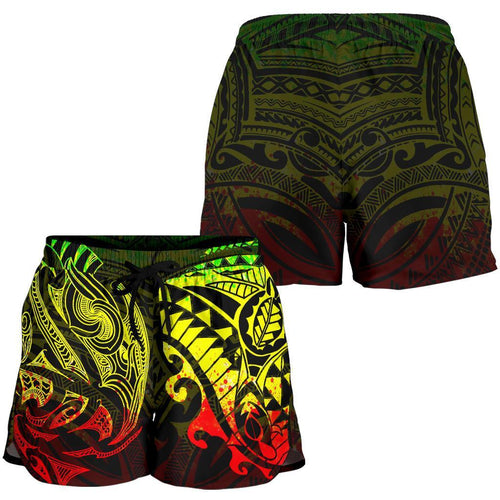 New Zealand All Over Print Women's Shorts, Maori Polynesian Tattoo Reggage - Vibe Hoodie