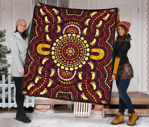 aboriginal-premium-quilt-indigenous-circle-footprint