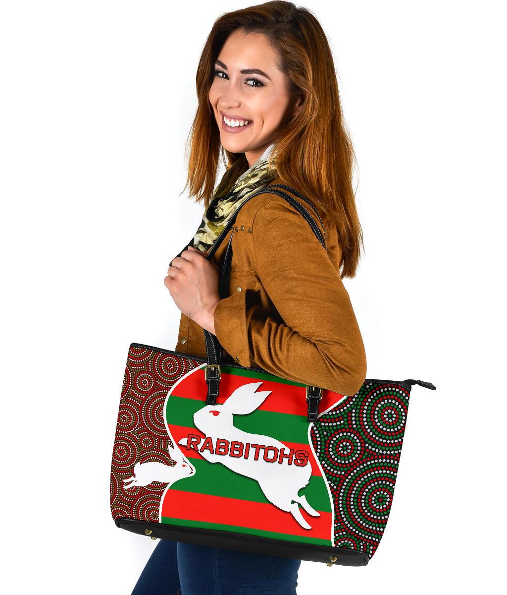 rabbitohs-large-leather-bag