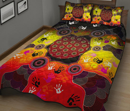aboriginal-quilt-bed-set-indigenous-circle-dot-painting-hand-art