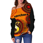 Perth Scorchers Women's Off Shoulder Sweater - Vibe Hoodie