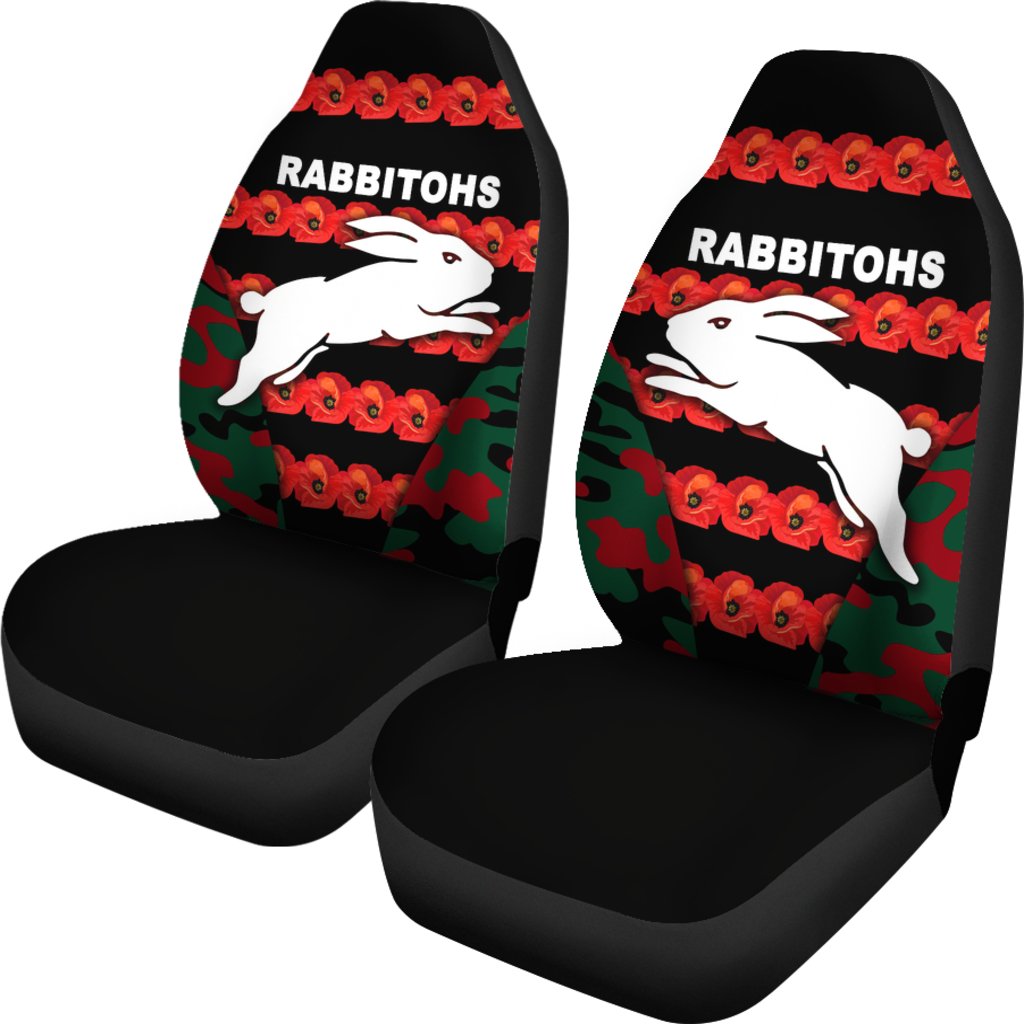 south-sydney-rabbitohs-car-seat-covers-anzac-day-poppy-flower-vibes