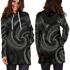 new-zealand-maori-mangopare-women-hoodie-dress-polynesian-black
