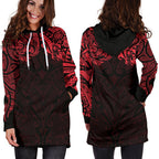 new-zealand-womens-hoodie-dress-maori-polynesian-tattoo-red