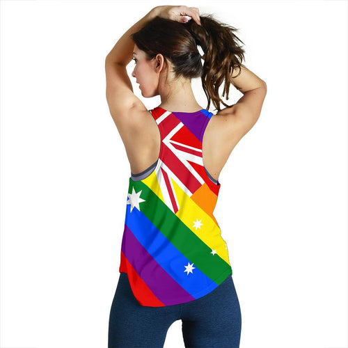 Racerback Tank - Aus Flag Tank Top Lgbt Color - Women - Vibe Hoodie