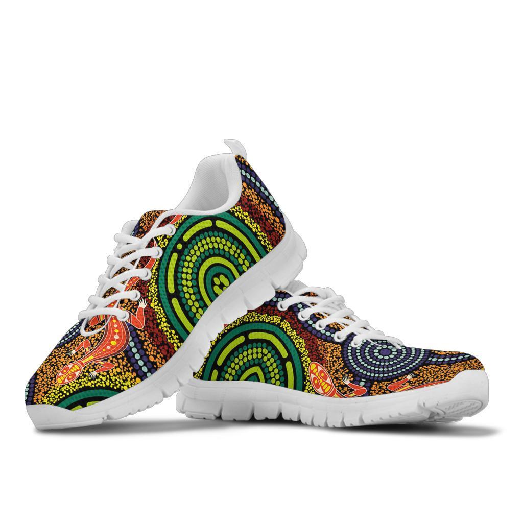 1st-australia-sneakers-aboriginal-two-lizards-dot-painting-circle