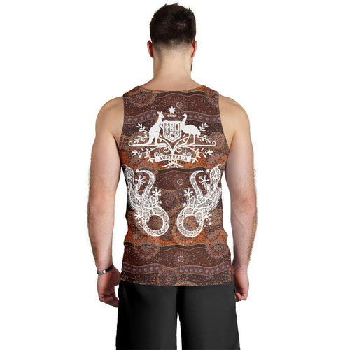 men-tank-top-australian-coat-of-arms-mens-tank-lizard-aboriginal-patterns