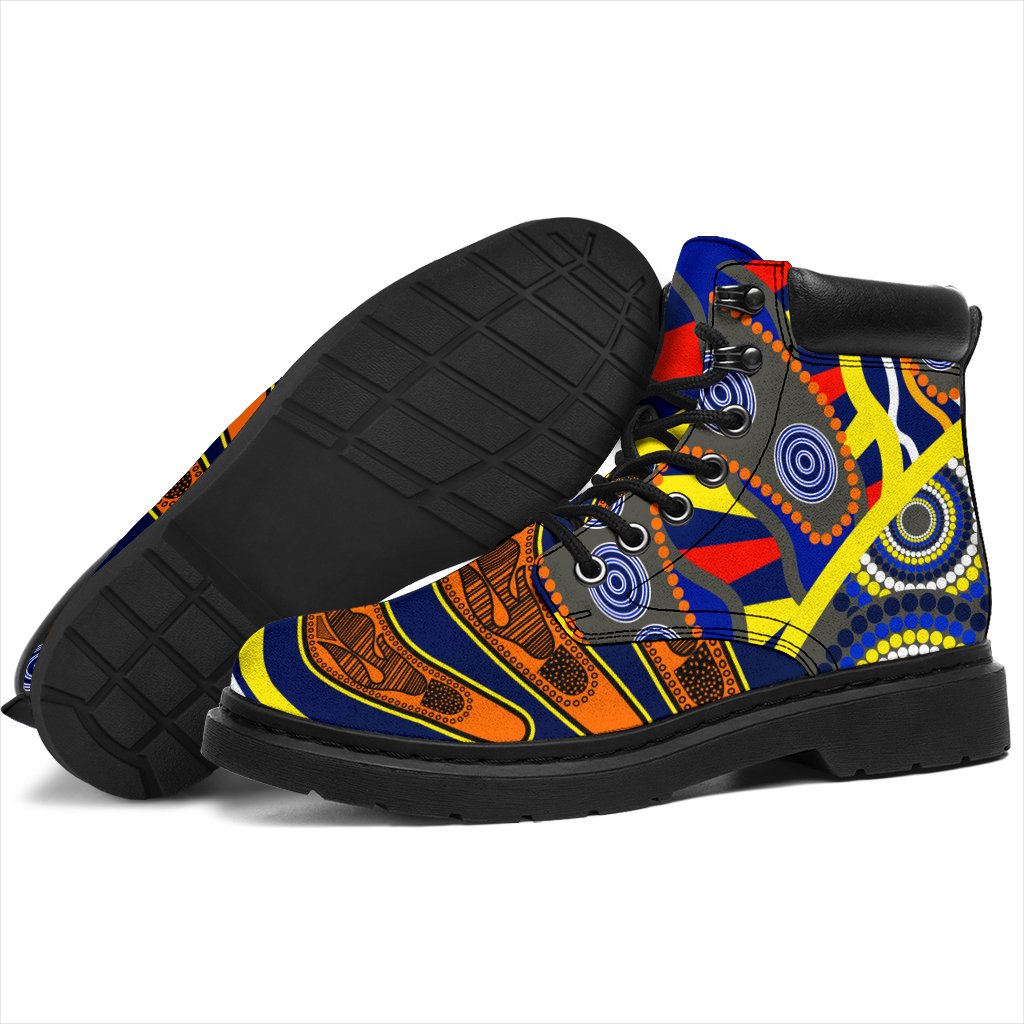 aboriginal-all-season-boots-australian-boomerang-dot-painting-art