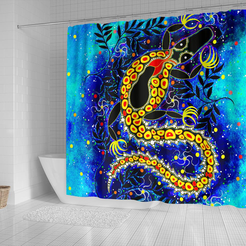 aboriginal-shower-curtain-indigenous-crocodile