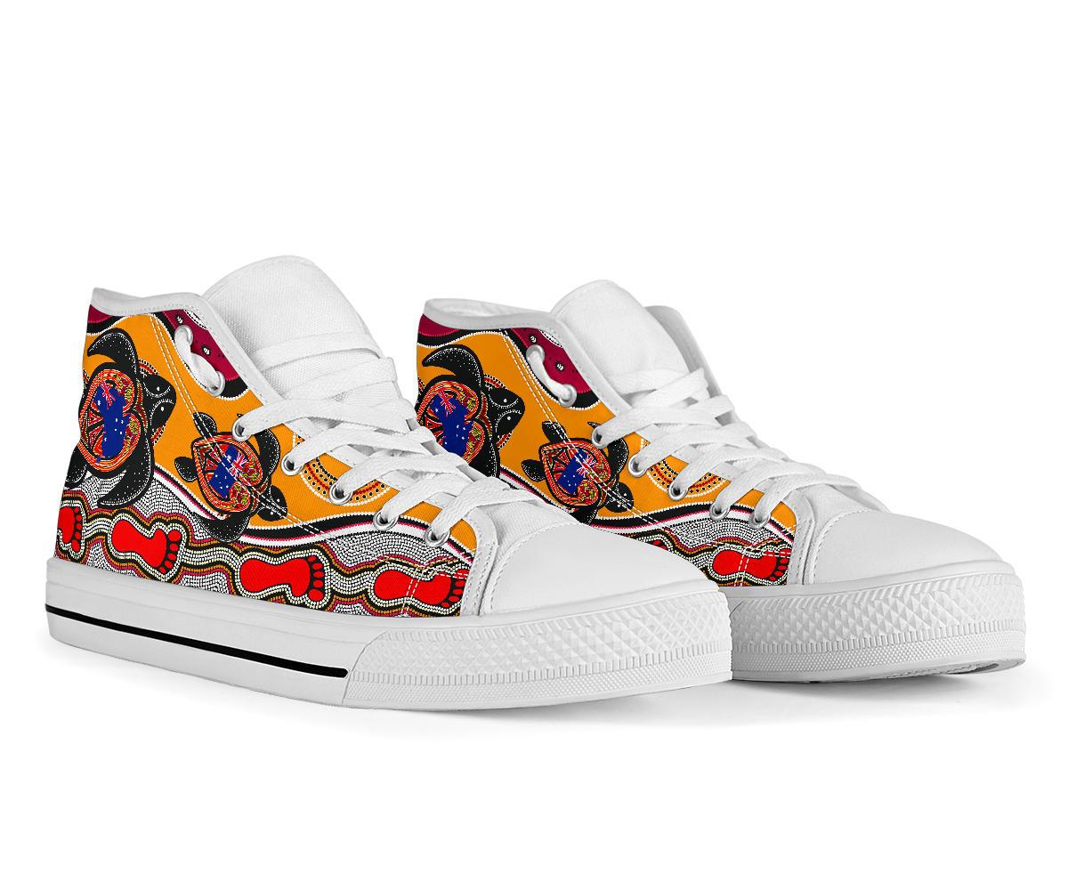 canvas-shoes-aboriginal-patterns-shoes-turtle-high-top