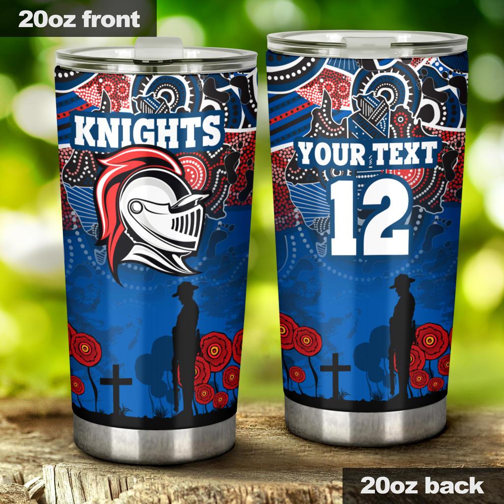 custom-personalised-knights-tumbler-newcastle-anzac-day-aboriginal