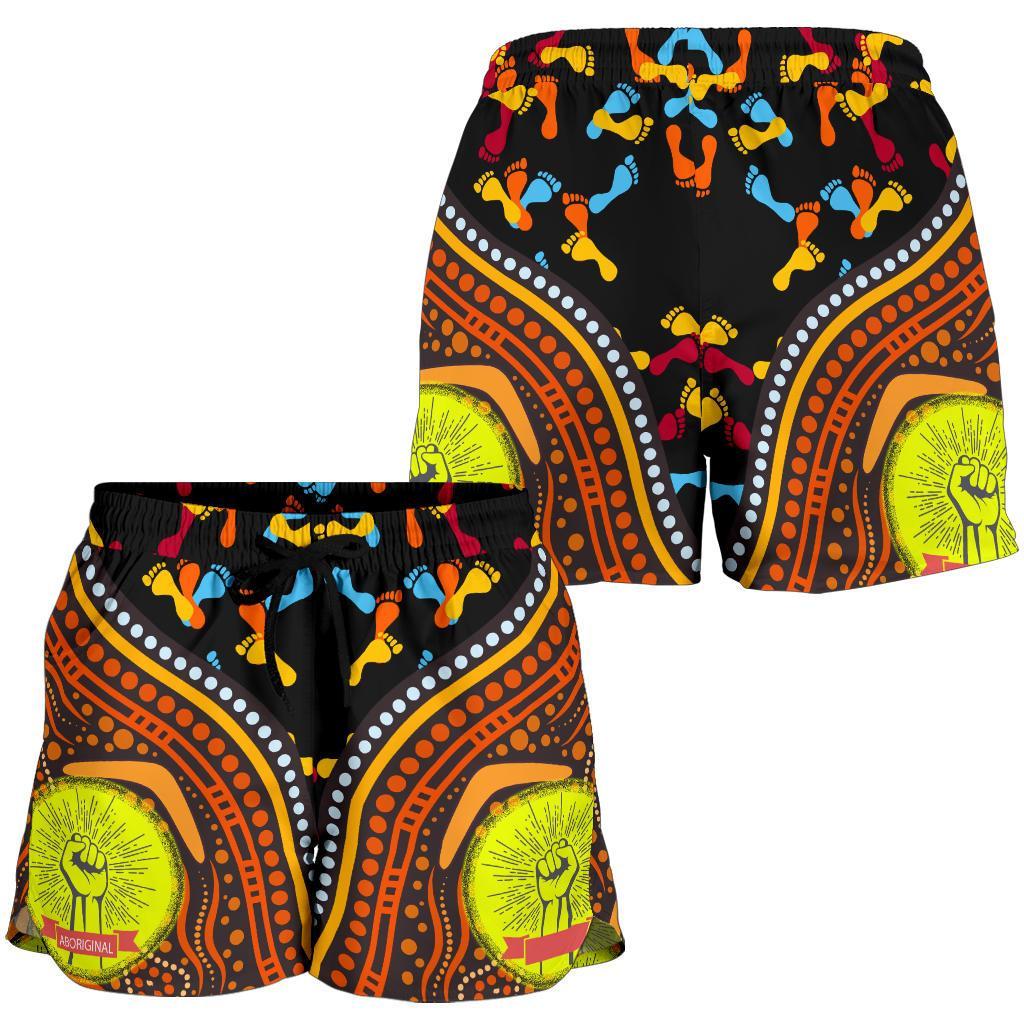 Shorts Women - Aboriginal Style & Flag, Dot Painting - Vibe Hoodie