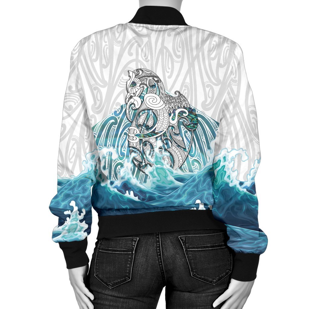 maori-manaia-the-blue-sea-womens-bomber-jacket-white