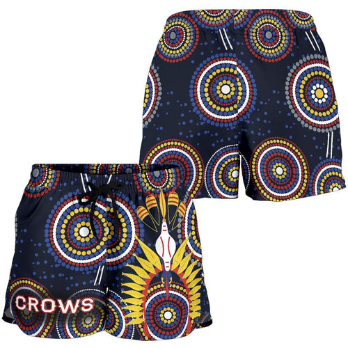 Adelaide Women Shorts Original Indigenous Crows - Vibe Hoodie