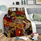 custom-aboriginal-premium-blanket-kangaroo-and-lizard-dot-painting-art