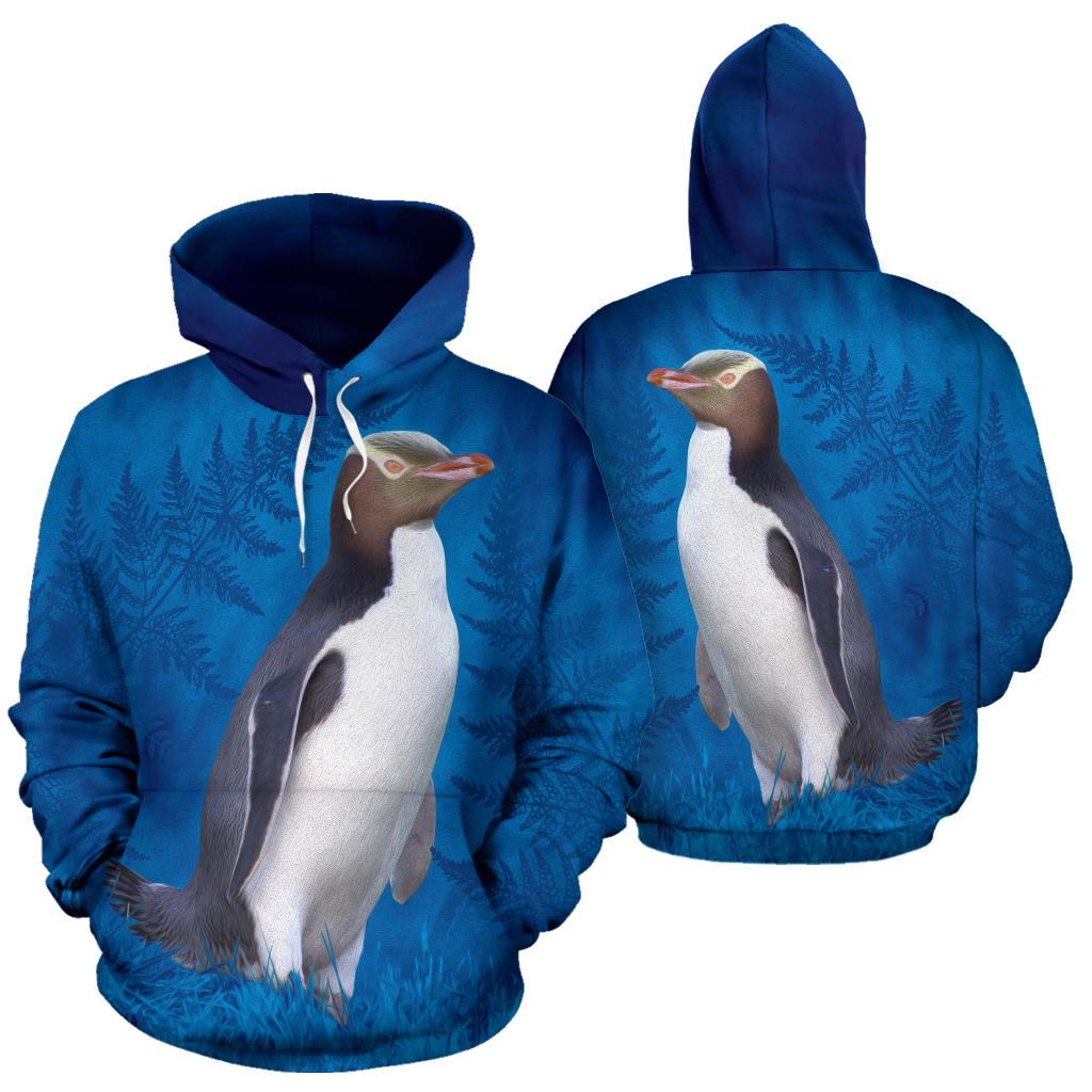 new-zealand-bird-hoodie-hoiho-yellow-eyed-penguin-pullover-hoodie