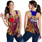 Brisbane Women's Racerback Tank Lions Anzac Day Gradients Style - Vibe Hoodie