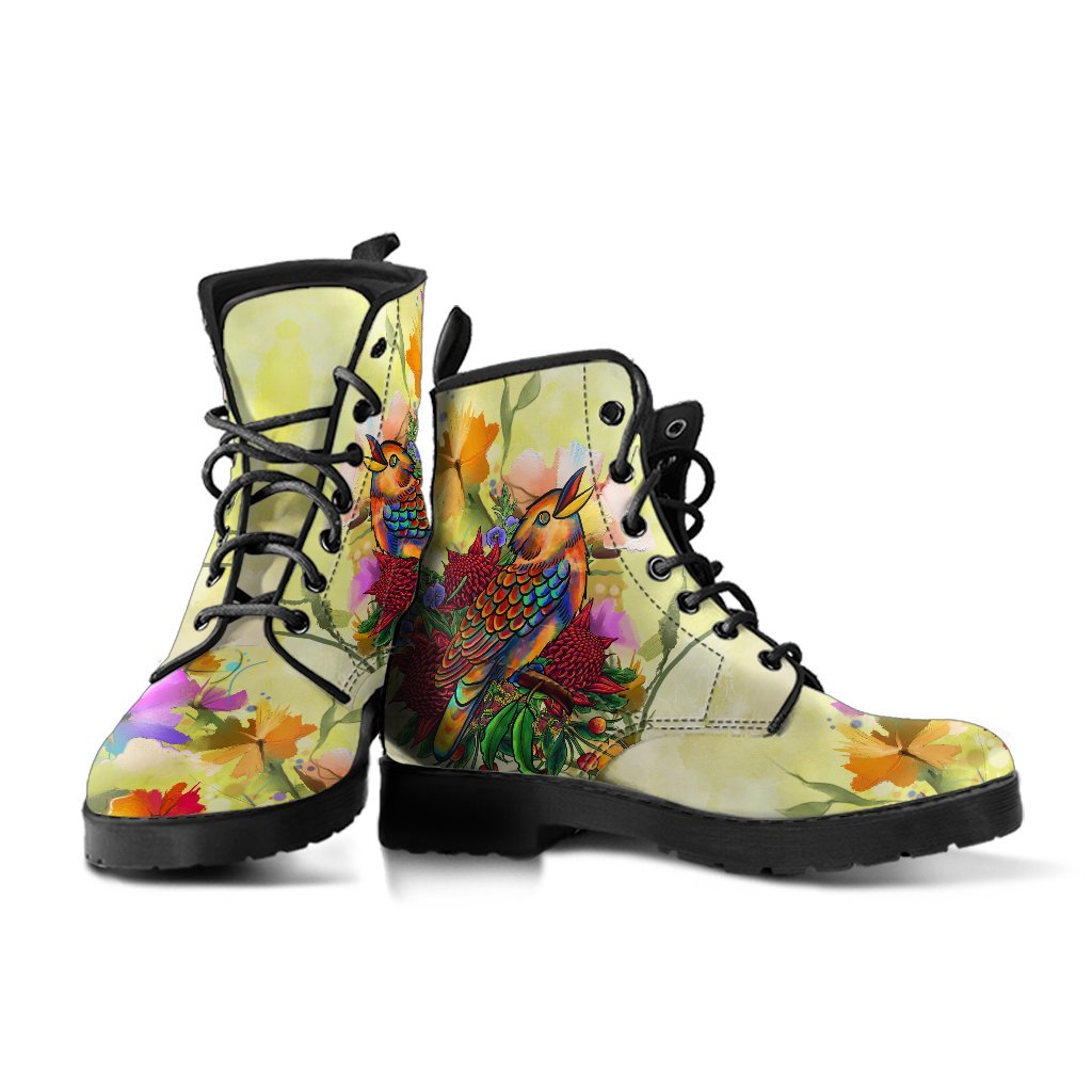 leather-boots-australia-kookaburra-with-waratah