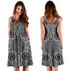Midi Dress - Aboriginal Dot Painting Dress Ver04 - Vibe Hoodie