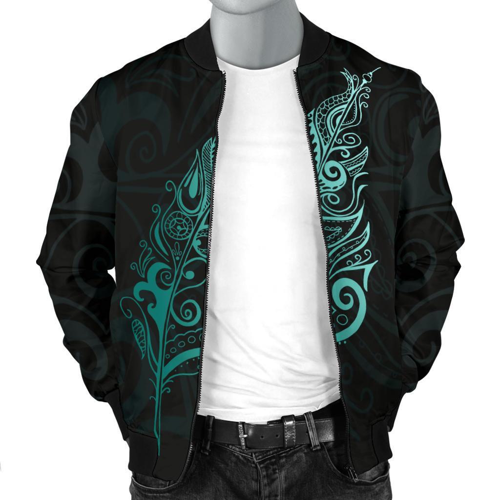 light-silver-fern-new-zealand-men-bomber-jacket-turquoise