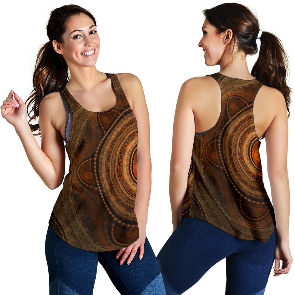 Racerback Tank - Aboriginal Dot Painting Tank Top Ver09 - Women - Vibe Hoodie