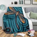 premium-blanket-indigenous-dragonfly
