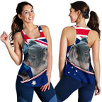 Racerback Tank - Australian Flag and Coat Of Arms Tank Koala 3D - Women - Vibe Hoodie