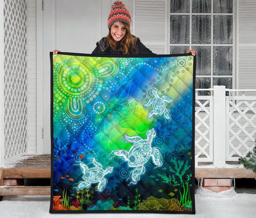 aboriginal-premmium-quilt-indigenous-turtle-ocean-dot-painting-art