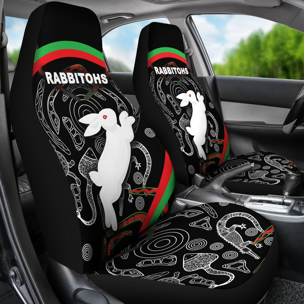 rabbitohs-car-seat-covers-indigenous-mystery-vibes