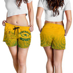 Aboriginal Women's Shorts, Australia Rugby and Coat Of Arms - Vibe Hoodie