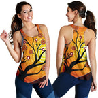 Aboriginal Women's Racerback Tank - Tree In Spring Season - Vibe Hoodie