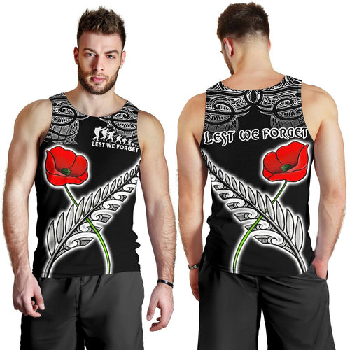 anzac-australia-and-new-zealand-men-tank-top-poppy-fern-lest-we-forget