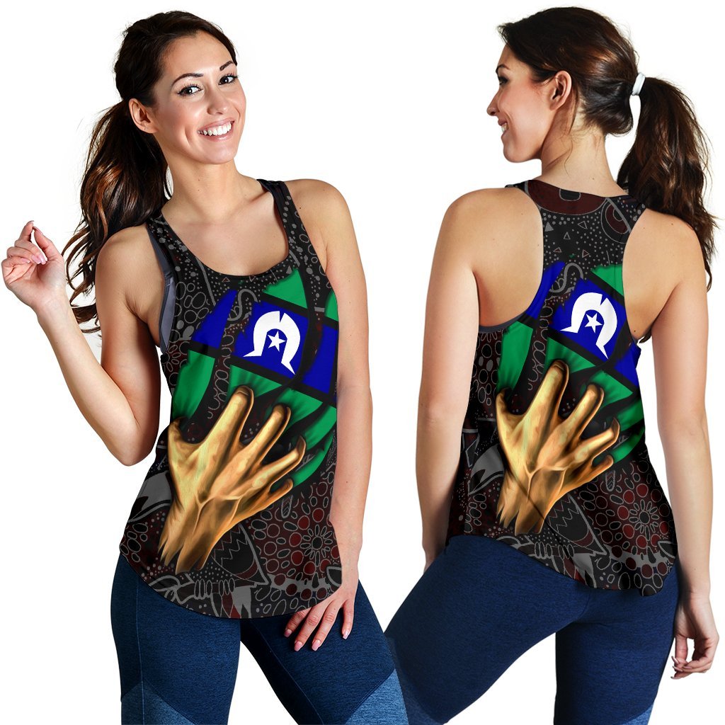 Aboriginal WoMen's Racerback Tank - Torres Strait Blood In Me - Vibe Hoodie