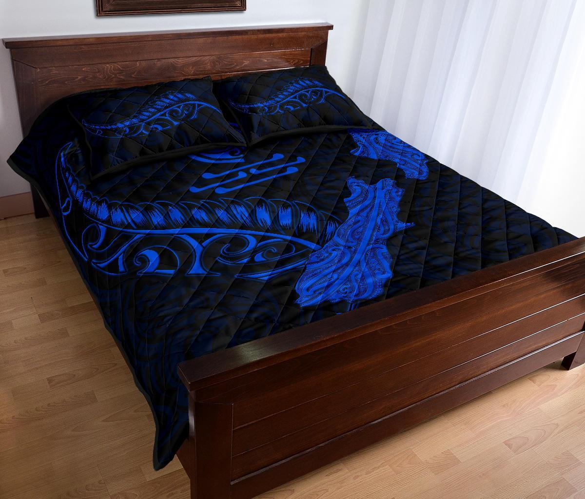 new-zealand-heart-quilt-bed-set-map-kiwi-mix-silver-fern-blue